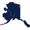 Alaska State Outline Flag Decal / Sticker 02