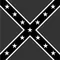 Square Black, Gray and White Confederate Flag Decal / Sticker 62