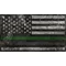 Distressed Thin Green / Gray Line American Flag Decal / Sticker 117
