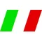 z Italian Flag Decal / Sticker 07