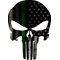 Corrections Military American Flag Punisher Decal / Sticker 161