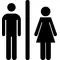 Bathroom Door Toilet Decal / Sticker 02