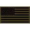 Dark Earth Tan American Flag Decal / Sticker 118