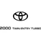 2000 Twin Entry Turbo Decal / Sticker