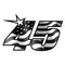 Number 45 Black and White American Flag Decal / Sticker b