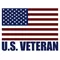 U.S. Veteran American Flag Decal / Sticker 120