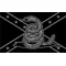 Black and Gray Confederate Flag Gadsden Decal / Sticker 64