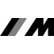 BMW Black, Gray and White M Decal / Sticker 59