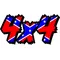 Z 4x4 Confederate Flag Decal / Sticker 51