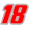 18 Race Number Decal / Sticker e