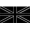 Great Britain Union Jack Flag Black and Silver Decal / Sticker 09