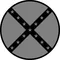 Black and Gray Circular Confederate Flag Decal / Sticker 66