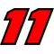 11 Race Number 2 Color Decal / Sticker e
