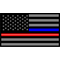 Thin Blue/Red Line American Flag Decal / Sticker 121