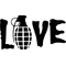 Grenade Gloves Love Grenade Decal / Sticker 05