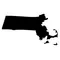 Massachusetts Outline Decal / Sticker 03