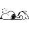 Sleeping Snoopy Decal / Sticker 09