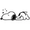 Sleeping Snoopy Decal / Sticker 12