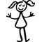 Stick Figure Daughter Decal / Sticker 02