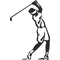 Golfer Golf Decal / Sticker 18