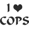 I Love (heart) Cops Decal / Sticker