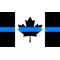 Blue Line Canadian Flag Decal / Sticker 06