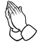 Prayer Hands Decal / Sticker 05