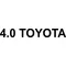 4.0 Toyota Decal / Sticker a