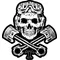 Triumph Piston Skull Decal / Sticker 75