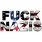 American Flag Fuck Nazis Decal / Sticker 01