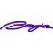 Purple Baja Decal / Sticker with Black Outline 136