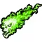 True Fire Green Flaming Skull Decal / Sticker