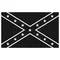 Black and White Confederate Flag Decal / Sticker 71