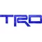 Simulated 3D Blue Chrome Toyota TRD Decal / Sticker 48