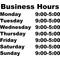 Business Hours Decals / Stickers 01