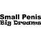 Small Penis Big Dreams Decal / Sticker 01