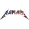 Metallica Style American Flag Ramair Decal / Sticker 04