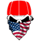 Skull American Flag Bandana Decal / Sticker 52