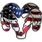 American Flag Ram Decal / Sticker 04