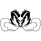 Smoking Ram Decal / Sticker 04