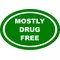 Mostly Drug Free Oval Decal / Sticker 01