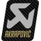 Gray and Gold Carbon Fiber Akrapovic Decal / Sticker 35