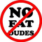 No Fat Dudes Decal / Sticker 2 COLOR