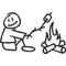 Roasting Marshmallows by Campfire Decal / Sticker