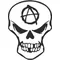 Anarchy Skull Decal / Sticker 09