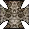 Snake Skin Maltese Cross Decal / Sticker