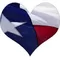 Texas Flag Heart Decal / Sticker 02