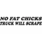 No Fat Chicks Decal / Sticker 02