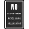 No Skateboarding Rollerskating sign Decal / Sticker