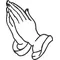 Praying Hands Decal / Sticker